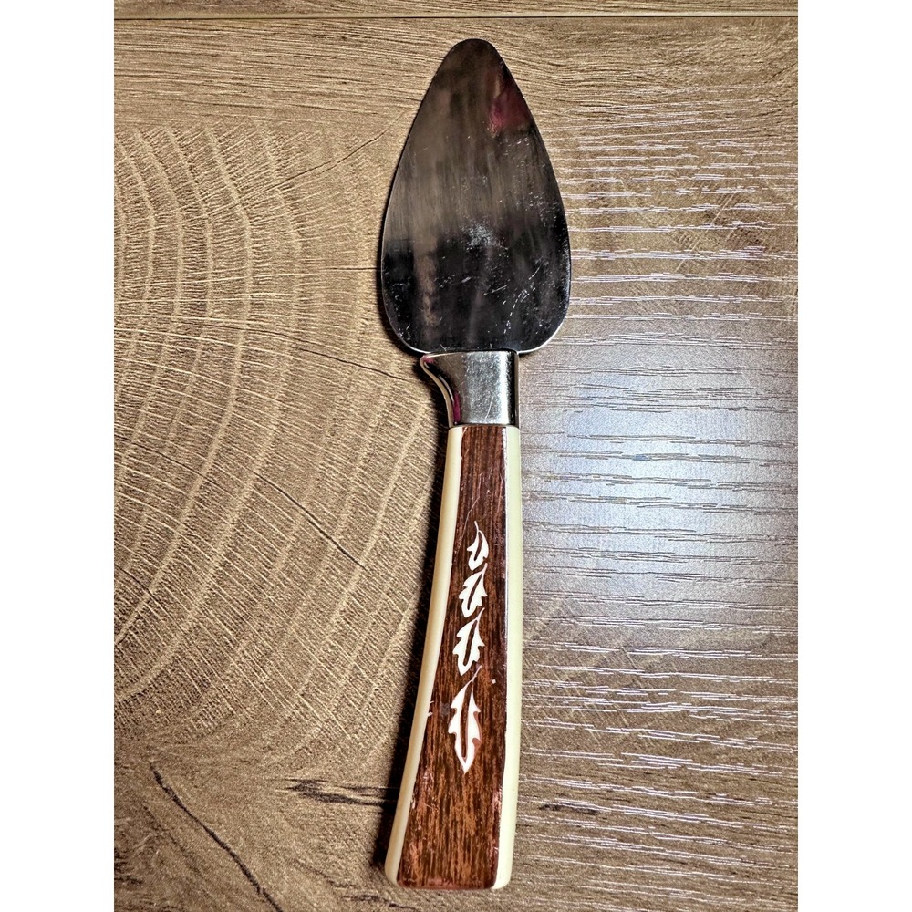 Vintage Regent Sheffield England Stainless Cheese‎ Spreader/Server Oak Leaf